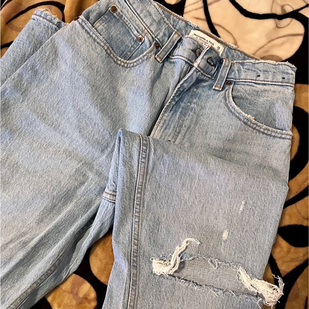 Abercrombie & Fitch Curve Love Ultra High Rise Light Blue Jeans